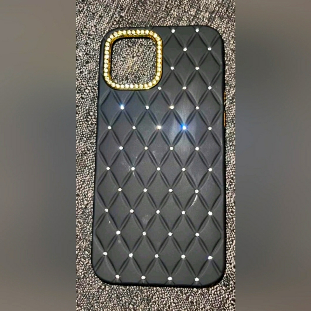 Diamond Pattern Rhinestone Case